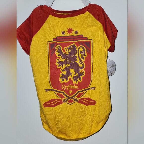 Harry Potter Gryffindor‎ Pet T Shirt Dog Cat Costume Apparel Red Gold Large - Picture 5 of 6